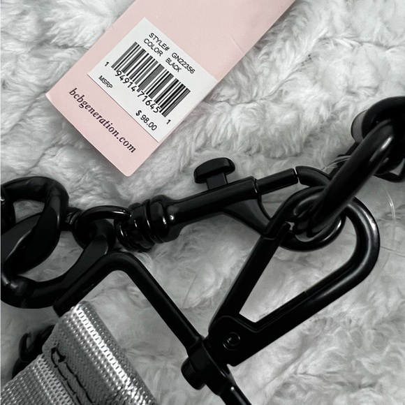 NWT BCBG Two-Way Purse, Black with White/Gray - Picture 5 of 5